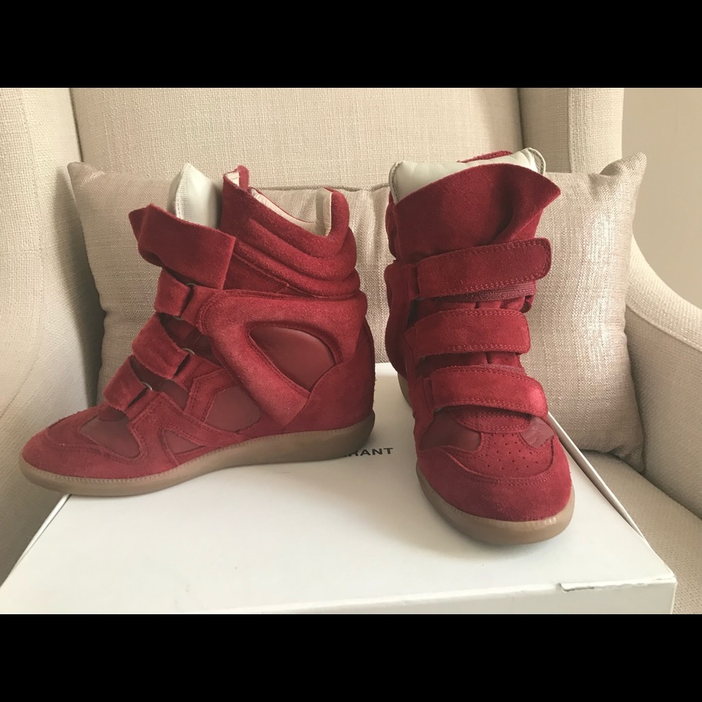 Isabel Marant Burt Wedge Sneaker Size 37